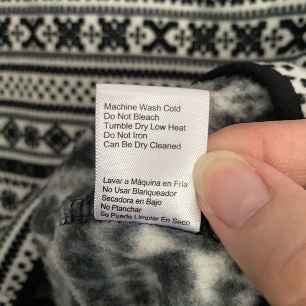 Jachs Cabin Black And White fleece Pullover New York Cabin Collection Size M - Picture 6 of 12